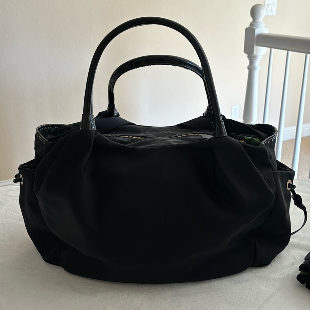 KATE SPADE ♠️ AUTHENTIC DIAPER BAG- BLACK WITH GOLD COLOR HARDWARE - Picture 10 of 17